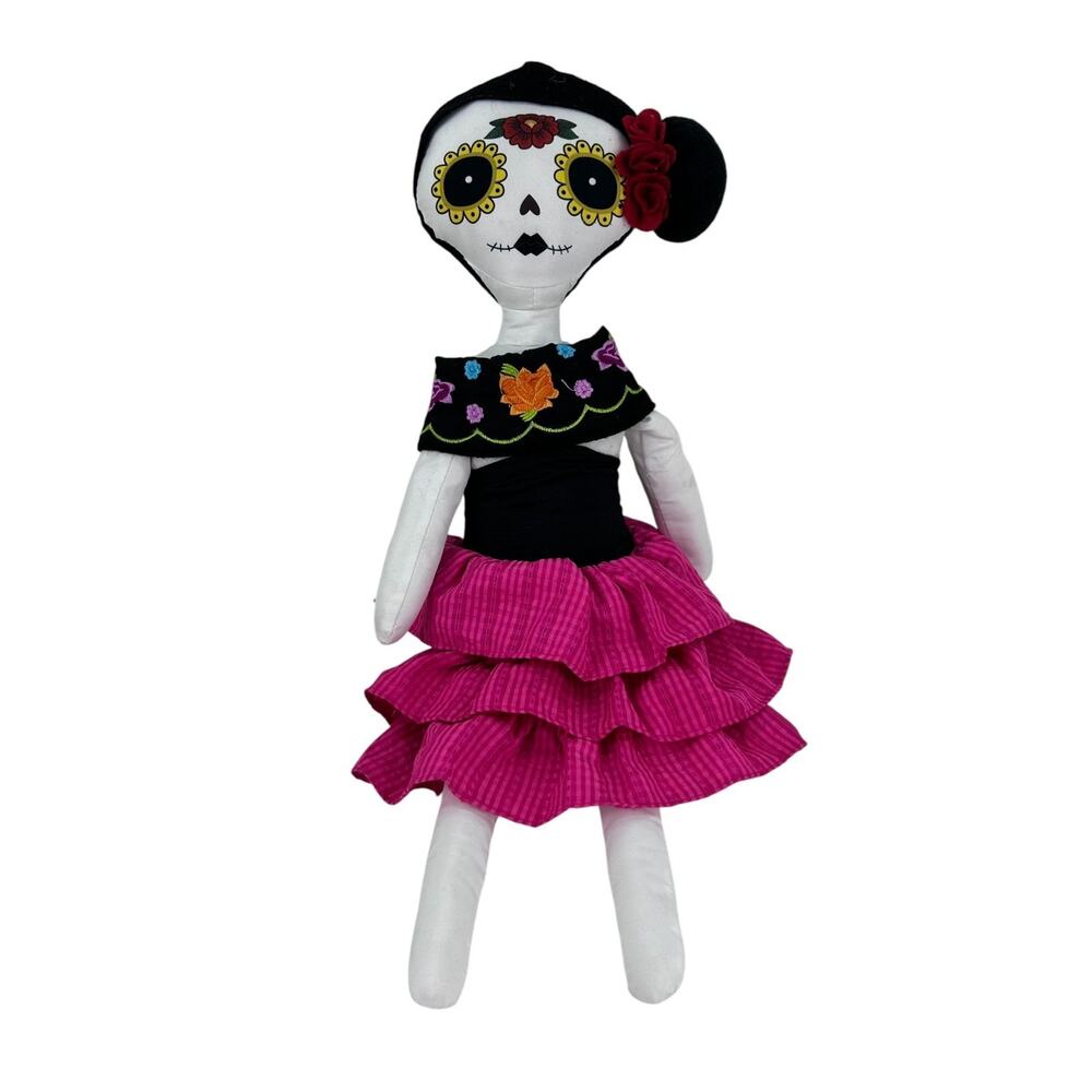 NWT Debi Lilly Doll Mexican Day Of The Dead Fiesta Sugar Skull weighted
